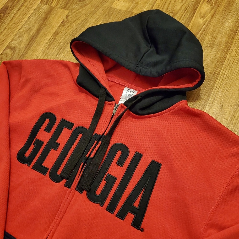 Georgia Bulldogs Hoodie Jacket‎ Men Large Red Black Full Zip ProEdge